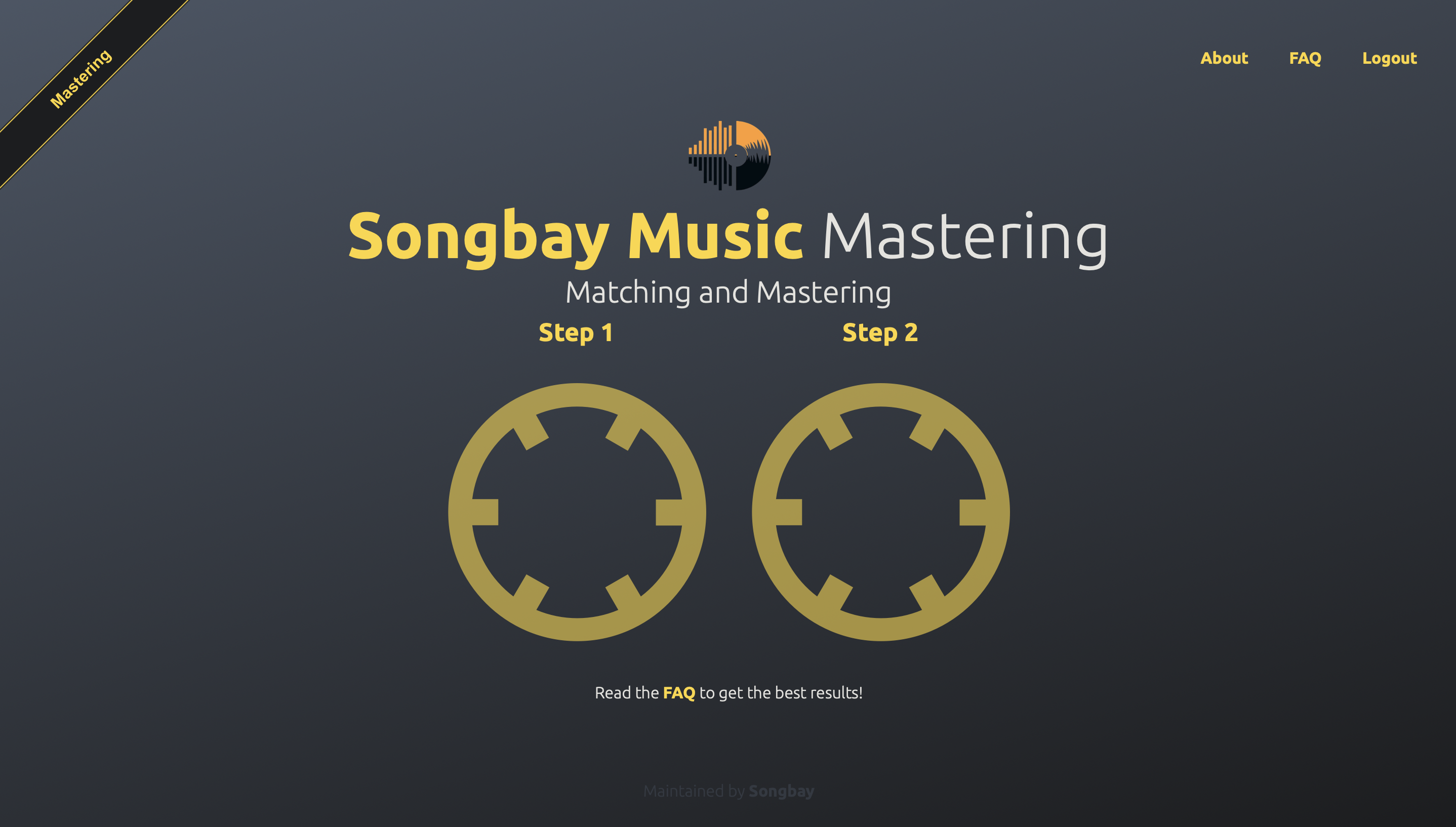 Songbay Song Mastering Interface